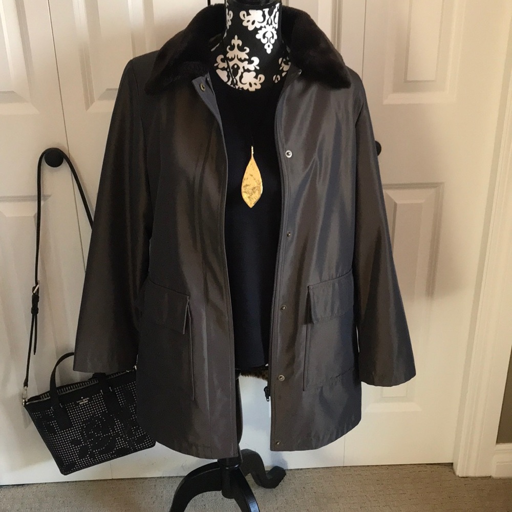 Absolutely fabulous faux fur trim&lined jacket